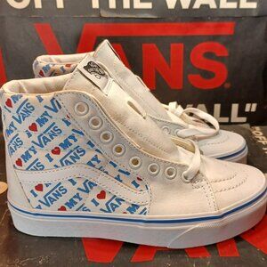 I Heart My Vans Men's 3.5/Women's 5 Sk8-Hi Red/White/Blue VN0A38GEVPS